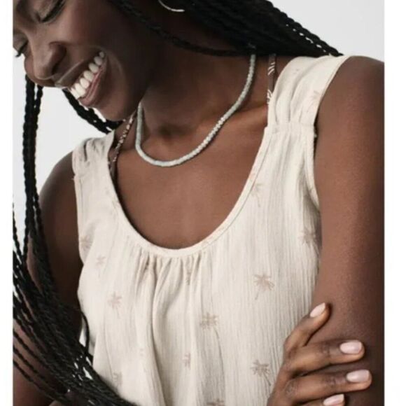 NWT Faherty Dream Cotton Gauze Sintra Dress in Tossed Palm Small - Picture 9 of 16